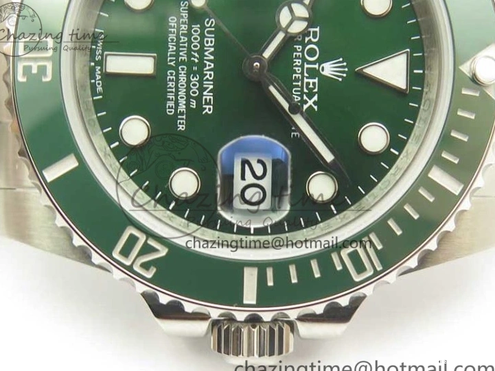 0128 Submariner 116610 LV Green Ceramic DJF 1:1 Best Edition on SS Bracelet SA3135( Free R Cover) Versatile 3357
